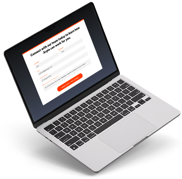 laptop with arpio ui